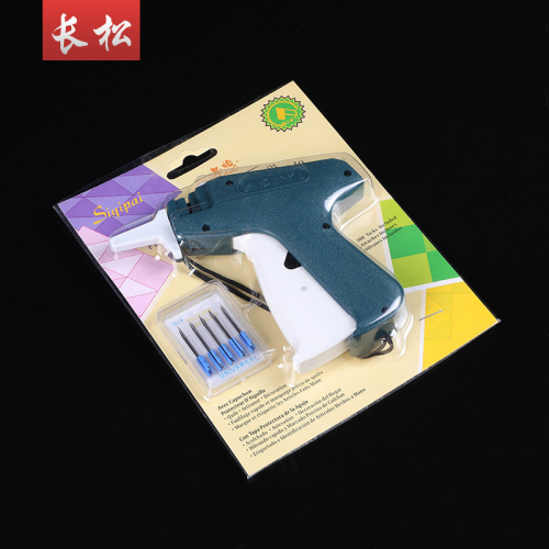 factory direct sale clothing standard tag gun with 5-pin socks javelin manual fine needle tag gun glue needle wholesale