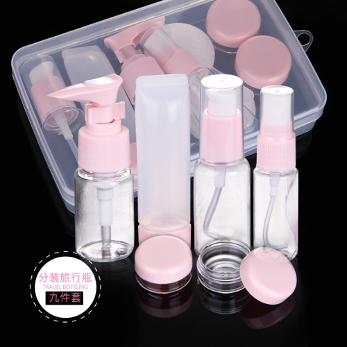 Travel Set Storage Bottle Nine-Piece Set Mini Skin Care Products Replacement Bottle Spray