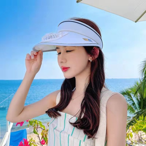 Empty Top Hat Summer Cool Hat Rechargeable Electric Fan Hat Travel Sunshade big Brim Boys and Girls Baby Sun Hat Adult 