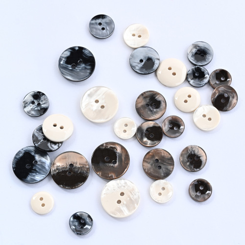 high-grade marble pigment color buckle resin four-eye button suit trousers buckle can be customized factory wholesale