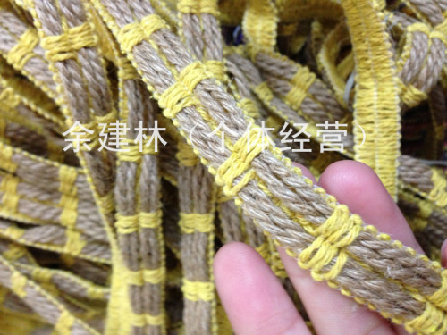 Factory Direct Sales/Color Lace Hemp Rope/Shoes Woven Flat Hemp Rope/Decorative Hemp Thread/Clothing Shoes and Hats Lace 