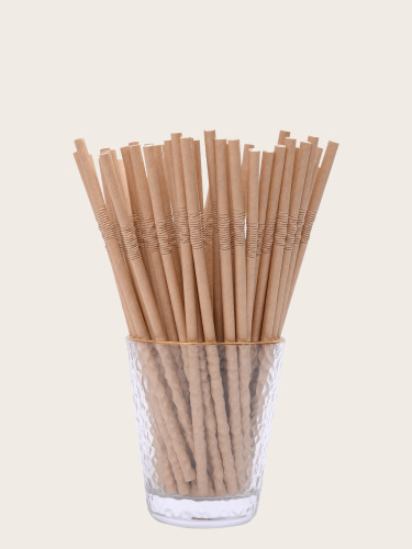 yao sheng degradable disposable paper straw flexible beverage straw single package spot supply 100