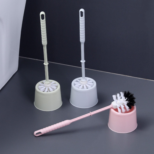 Plastic Toilet Brush Household Cleaning Set Brush Washing Barrel Brush Decontamination Cleaning Brush Long Handle Brush