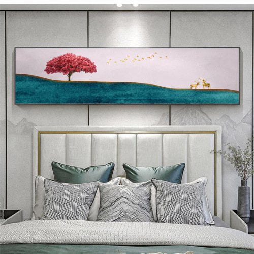 modern minimalist bedroom decorative painting hotel guest room hanging painting apartment hotel bedside painting b & b background wall crystal porcelain painting