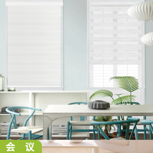 Curtain Manufacturer Korean-Style Double-Layer Manual Lifting Soft Gauze Curtain Conference Room Bathroom Living Room Sunshade Shading Louver Curtain