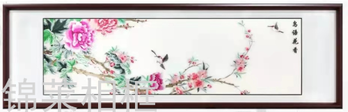 New Chinese Embroidery Finished Bedside Painting Fine Elegant Landscapes， Birds and Flowers Bedroom Living Room Painting