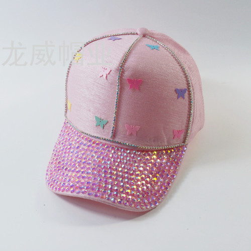manufacturer parent-child baseball cap spot drill fashion peaked cap adjustable outdoor uv-proof sports cap
