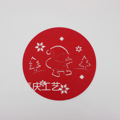 table mat cup mat plate mat round non-woven fabric felt cloth non-woven fabric halloween christmas coaster placemat decoration