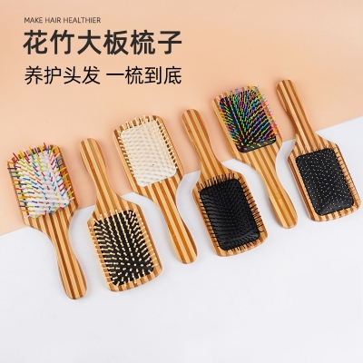 Ningbo factory direct sales air cushion massage wooden comb bamboo flower bamboo airbag comb