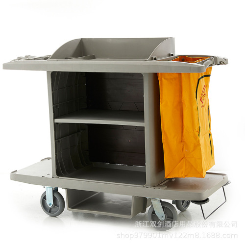 SJ Multi-Purpose Cleaning Wagon Trolley Plastic Cleaning Trolley Customer Service Servicer Tools