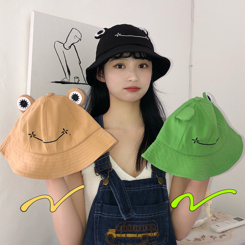 Summer korean Fisherman Hat Women‘s Japanese-Style Versatile Sun Hat Fashionable Cute Student Sun Hat Outdoor Sun Hat 