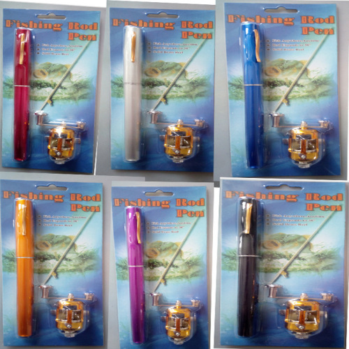 factory direct sales cross-border e-commerce pen fishing rod mini with plastic drum wheel ice fishing rod pen fishing rod