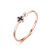 Colorfast Korean Fashion Lucky Four-Leaf Clover Bracelet Simple 24K Rose Gold Bracelet Live Broadcast Popular Ornament