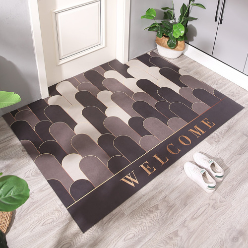 diy new nordic style pvc leather door mat floor mat home door mat support any cutting customized size