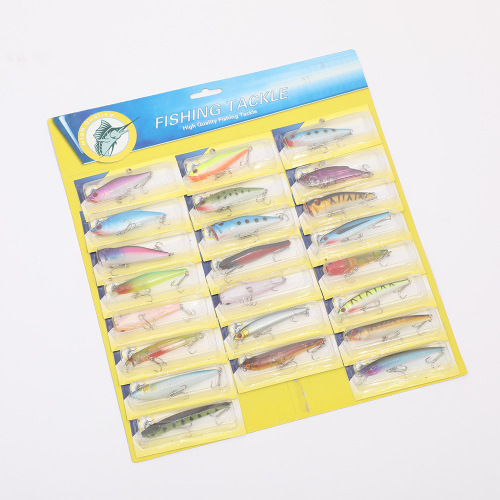 Factory Spot Supply Fishing Gear 24 Large Card Iron Piece Set Lure of Fishing Gear Rotating Lure Sequins Exclusive for Cross-Border