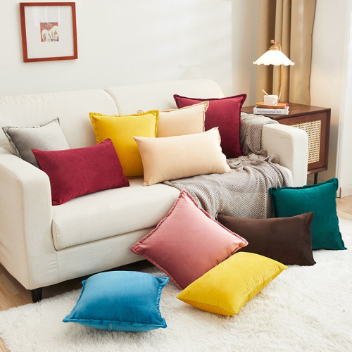 nordic ins velvet super soft edge pressing home pillow size wholesale [factory direct supply]
