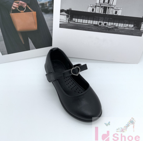 foreign trade student shoes spring and summer small black shoes guangzhou women‘s shoes craft shoes lady simple metal love student women‘s shoes