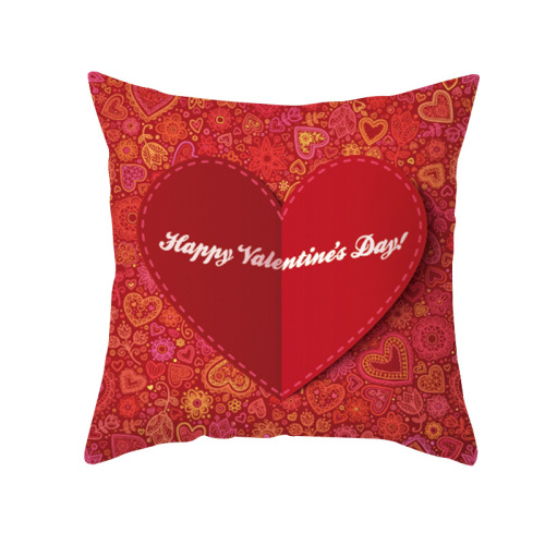valentine‘s day ins printed pillowcase cushion cover red wedding home supplies sofa pillowcase