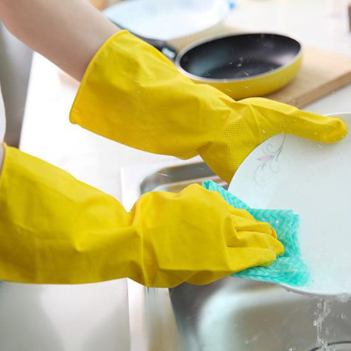 Household Gloves Latex Cleaning Gloves Washing Clothes Rubber Gloves Thin Gloves Kitchen Antifouling Gloves
