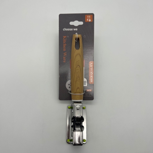 [huilin] kitchen supplies stainless steel gadget wood grain sharpener