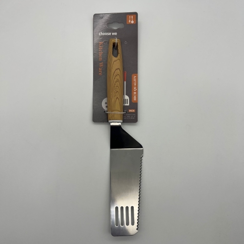 [huilin] kitchen supplies stainless steel gadget wood grain cooking shovel