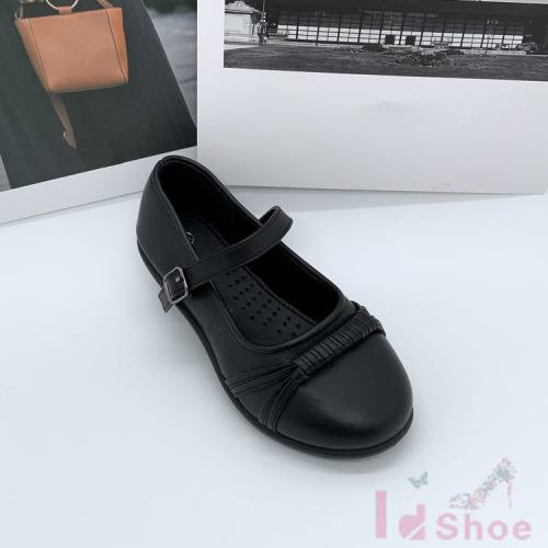 craft shoes foreign trade student shoes spring and summer small black shoes lady guangzhou women‘s shoes simple metal buckle student women‘s shoes