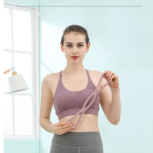 eight-character tension device open shoulder beauty back shaping chest expander yoga fitness pilates auxiliary elastic 8-character tension rope