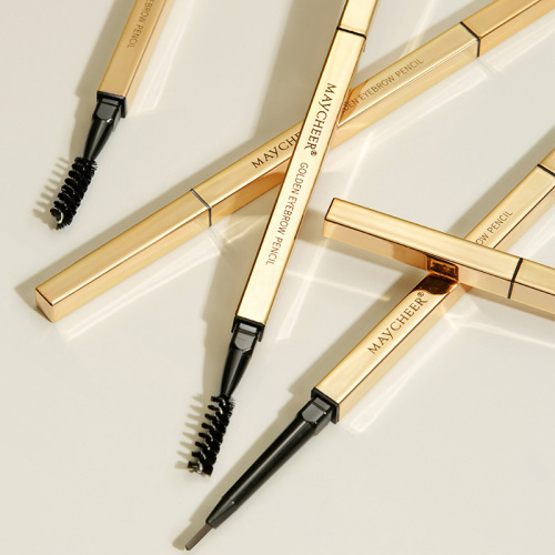 Internet Celebrity Small Gold Strip Double-Headed Eyebrow Pencil Very Fine Small Gold Chopsticks Waterproof Sweat-Proof Long-Lasting No Blooming No Makeup Natural Fog Eyebrow 