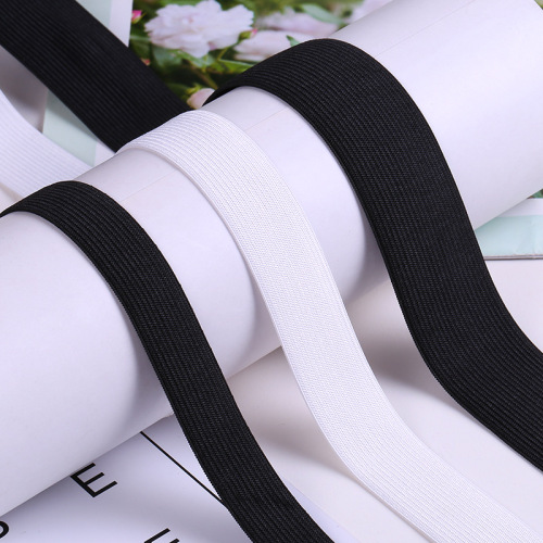 crocheted knitted high elastic elastic band black and white thin medium thick thick polyester elastic belt ribbon