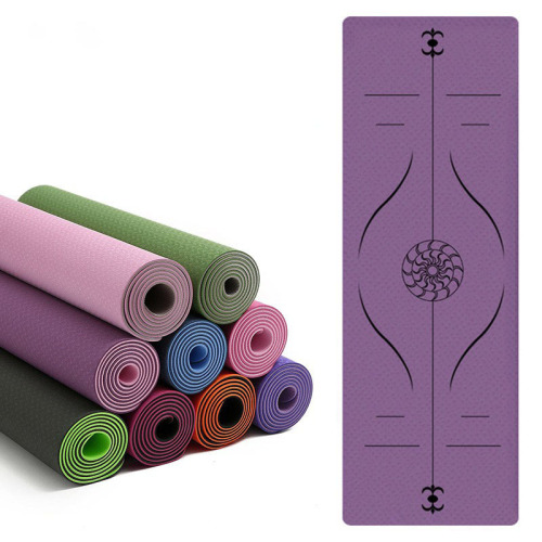 tpe yoga mat manufacturer sound insulation mat non-slip indoor fitness mat yoga studio exercise mat single and two-color customized processing
