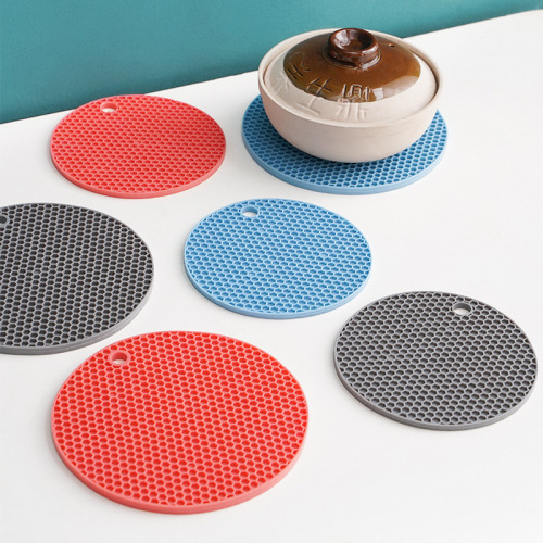round silicone honeycomb insulation pad table anti-scalding pad kitchen coffee cup pad bowl pad anti-scalding tableware pad