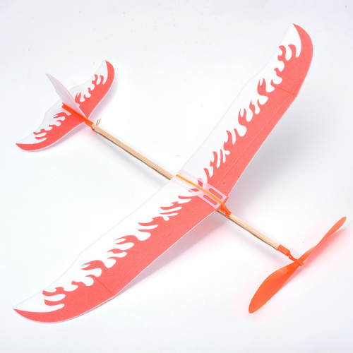 new thunderbird single wing rubber band power aircraft glider diy children educational toys scientific experiment model airplane
