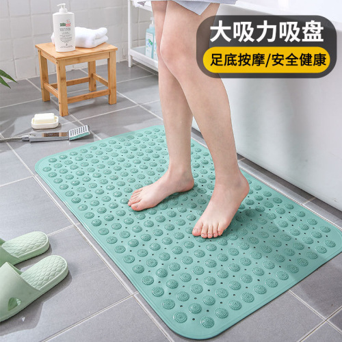 Environmental Protection Square Bathroom Mat Home Shower Room Bath Drop Proof Suction Cup Floor Mat Bathroom Foot Mat Massage Non-Slip