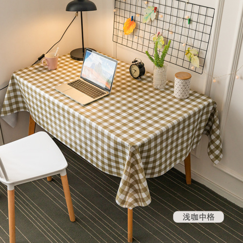 Nordic Tablecloth Fabric PVC Waterproof Anti-Scald Anti-Oil Disposable Internet Celebrity Ins Dining Table Modern Minimalist Student Desk Mat
