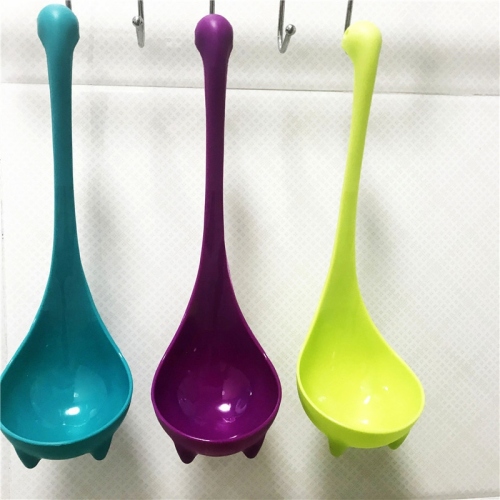 2022 new home soup spoon environmentally friendly plastic nice lake monster soup spoon vertical long handle soup spoon factory direct