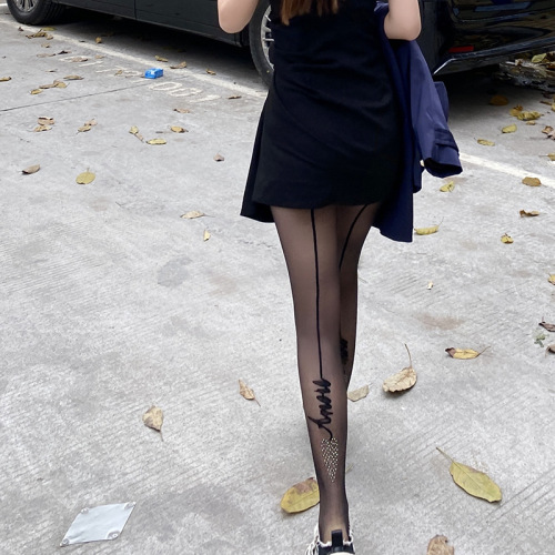black stockings women‘s thin ins trendy new online celebrity jk sexy love socks pantyhose