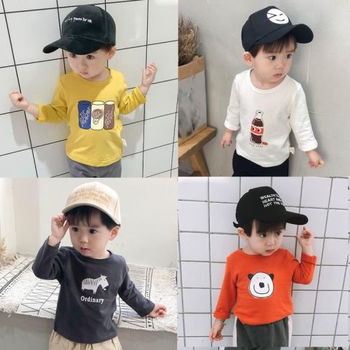 021 Children‘s Clothing Spring and Autumn Long-Sleeved Bottoming Shirt Miscellaneous Children‘s Korean-Style Fashion Foreign Trade Tail Goods Stall Supply 