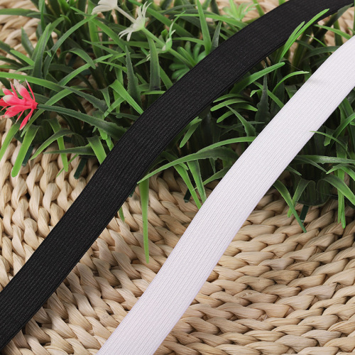 factory direct supply high elastic crochet elastic band clothing accessories knitted black and white crochet flat elastic band horse belt