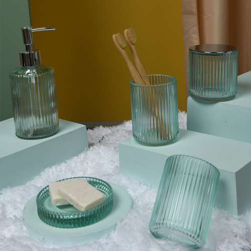 Hotel Homestay Glass Sannitizer Replacement Bottle Wash 5-Piece Nordic Bath Home Bathroom H Set Toilet Supplies