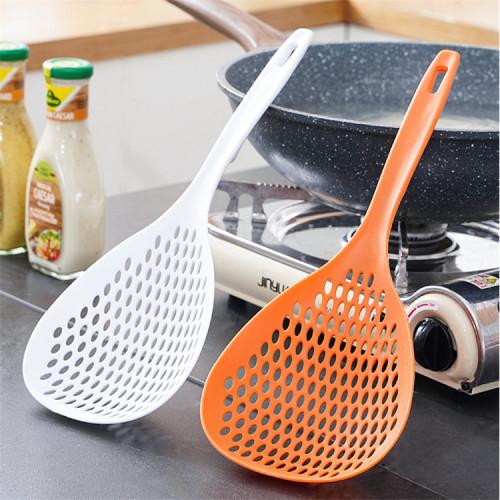kitchen large colander household noodle and vegetable draining spoon long handle high temperature resistant noodle spoon