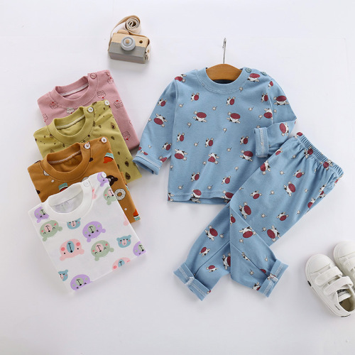 [yan xuan factory goods] children‘s long johns top & bottom set set children‘s underwear set pure cotton autumn children‘s clothing