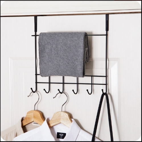 Multi-Functional Nail-Free Hanger behind the Door Kitchen Door Upper Rack Bedroom Clothes Hook Hat-and-Coat Hook