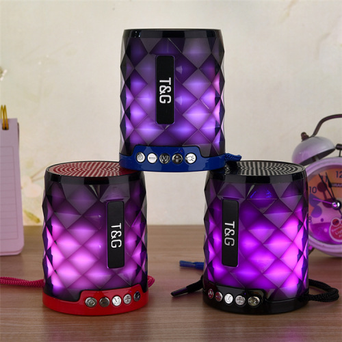 new tg-155 colorful led mini bluetooth speaker hd sound quality computer audio with light subwoofer gift