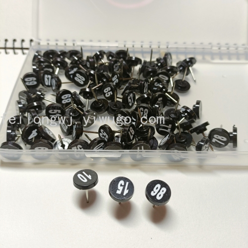 1-100 Digital Serial Number Pin Pushpin Thumbtack Map Drawing Board Counting Mark Plastic Needle Needle Counting Sequence Nail