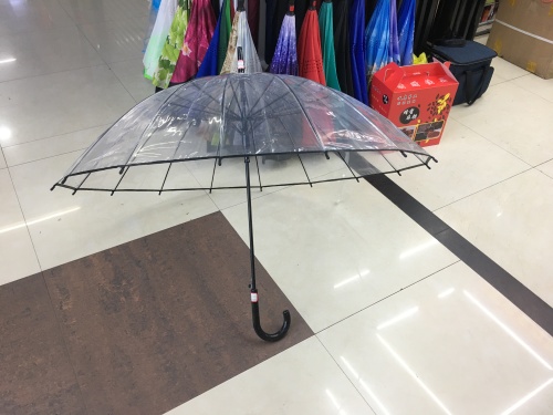 60cm 16 bone automatic transparent umbrella pvc environmental umbrella factory direct sales cheap wholesale