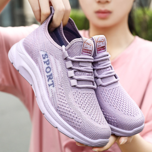 women‘s shoes 2023 spring new foreign trade women‘s shoes cross-border single-layer shoes polyurethane flyknit leisure sports women‘s shoes manufacturers