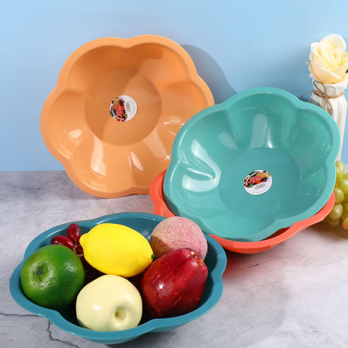 home creative round fruit plate new plastic fruit plate snack plate simple style office dried fruit plate