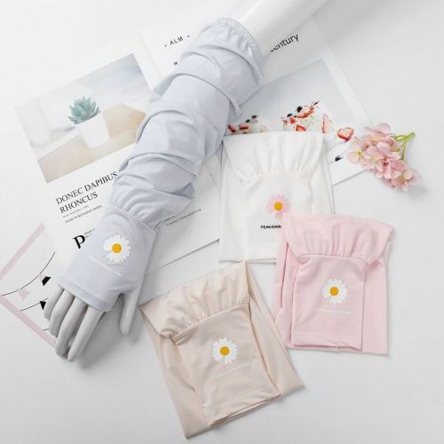Extra Large Loose Version Ice Silk Sleeve Female Sun Protection Gloves Summer UV Protection Adult Ice Sleeve Outdoor Driving Arm Guard