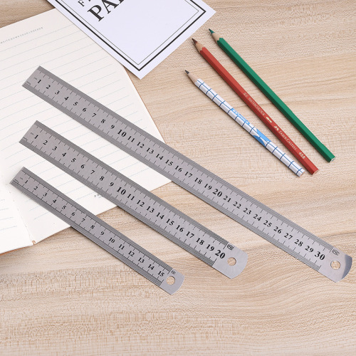 Steel Ruler Student School Supplies Scale Ruler Exam Measuring Ruler Multifunctional Stationery Student Ruler 
