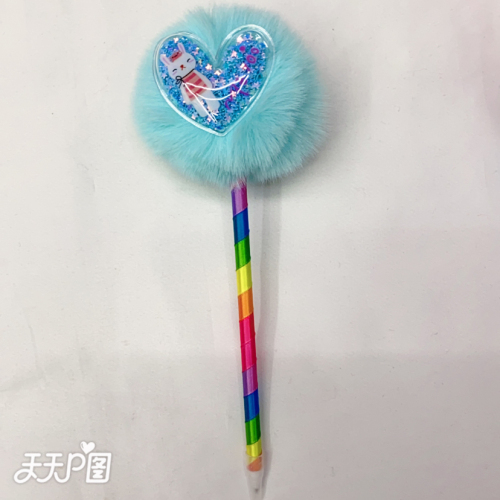 factory direct sales new fur ball pen feather pen， craft ballpoint pen handmade